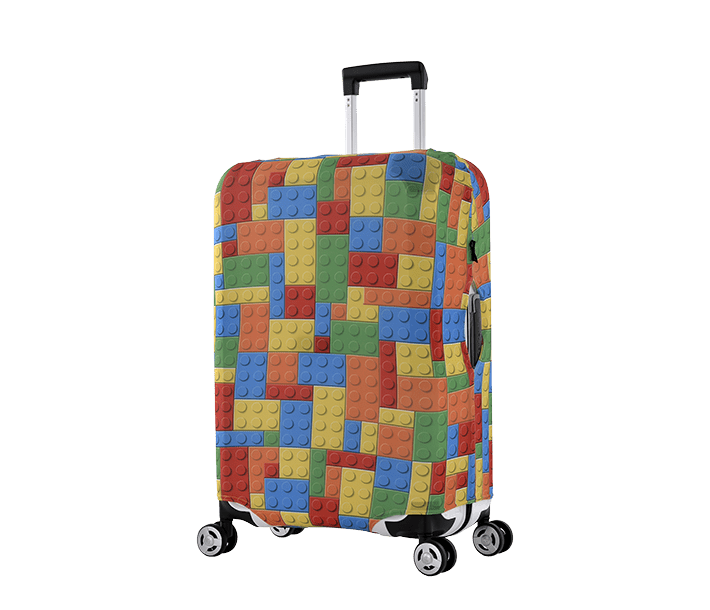 行李箱防塵套-玩具積木
